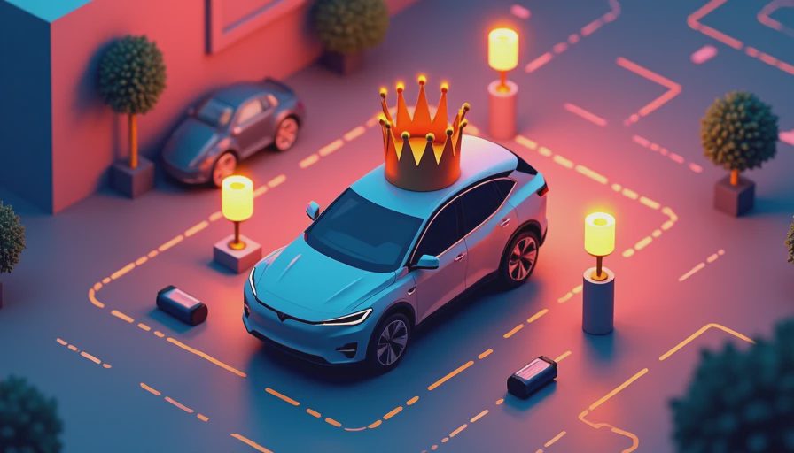 Illustration for tesla model y dethroned