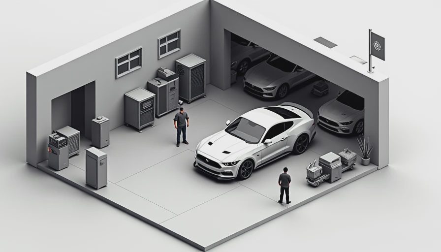 Visual context for 2025 mustang dark horse horsepower