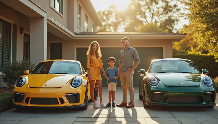 Illustration for sporty family cars