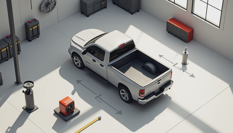 Visual context for truck bed liner spray in vs drop in